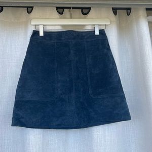 Blue suede skirt perfect condition